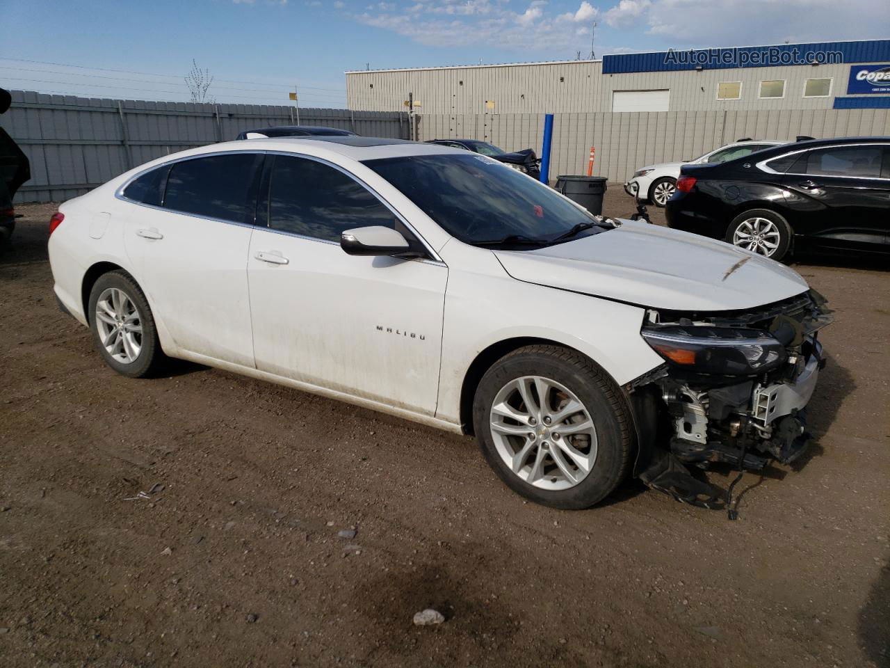 2018 Chevrolet Malibu Lt White vin: 1G1ZD5ST9JF236444