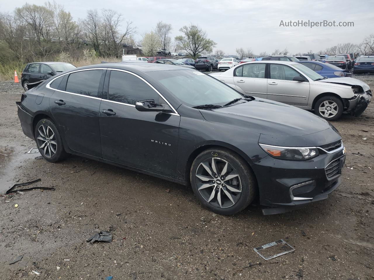 2018 Chevrolet Malibu Lt Черный vin: 1G1ZD5ST9JF288141