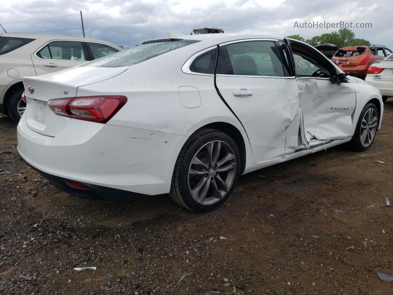 2021 Chevrolet Malibu Lt White vin: 1G1ZD5ST9MF004690