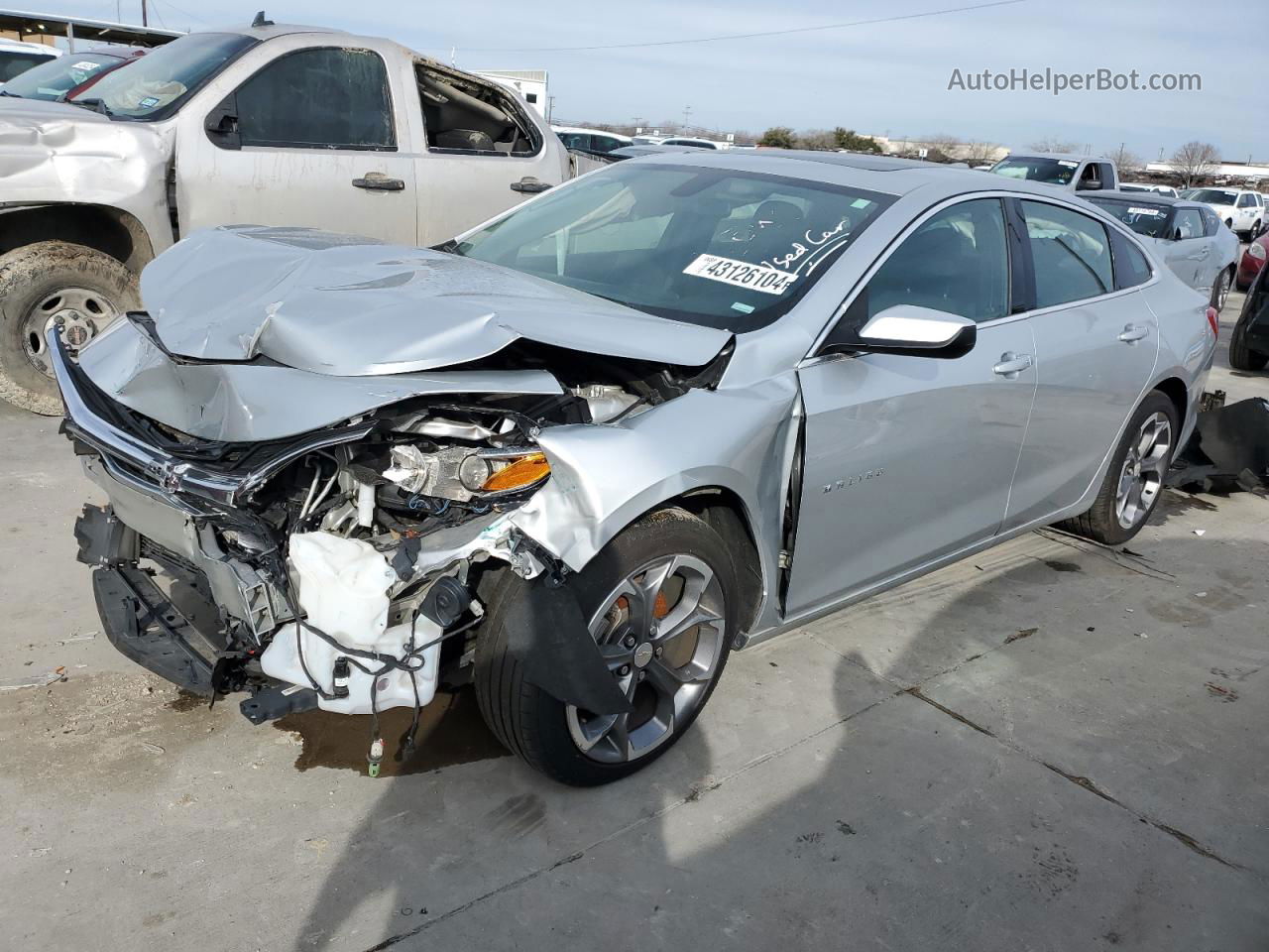 2021 Chevrolet Malibu Lt Silver vin: 1G1ZD5ST9MF010196