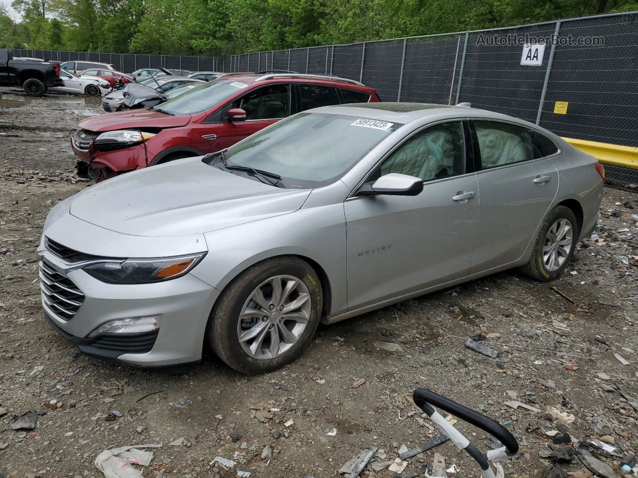 2021 Chevrolet Malibu Lt Silver vin: 1G1ZD5ST9MF017620