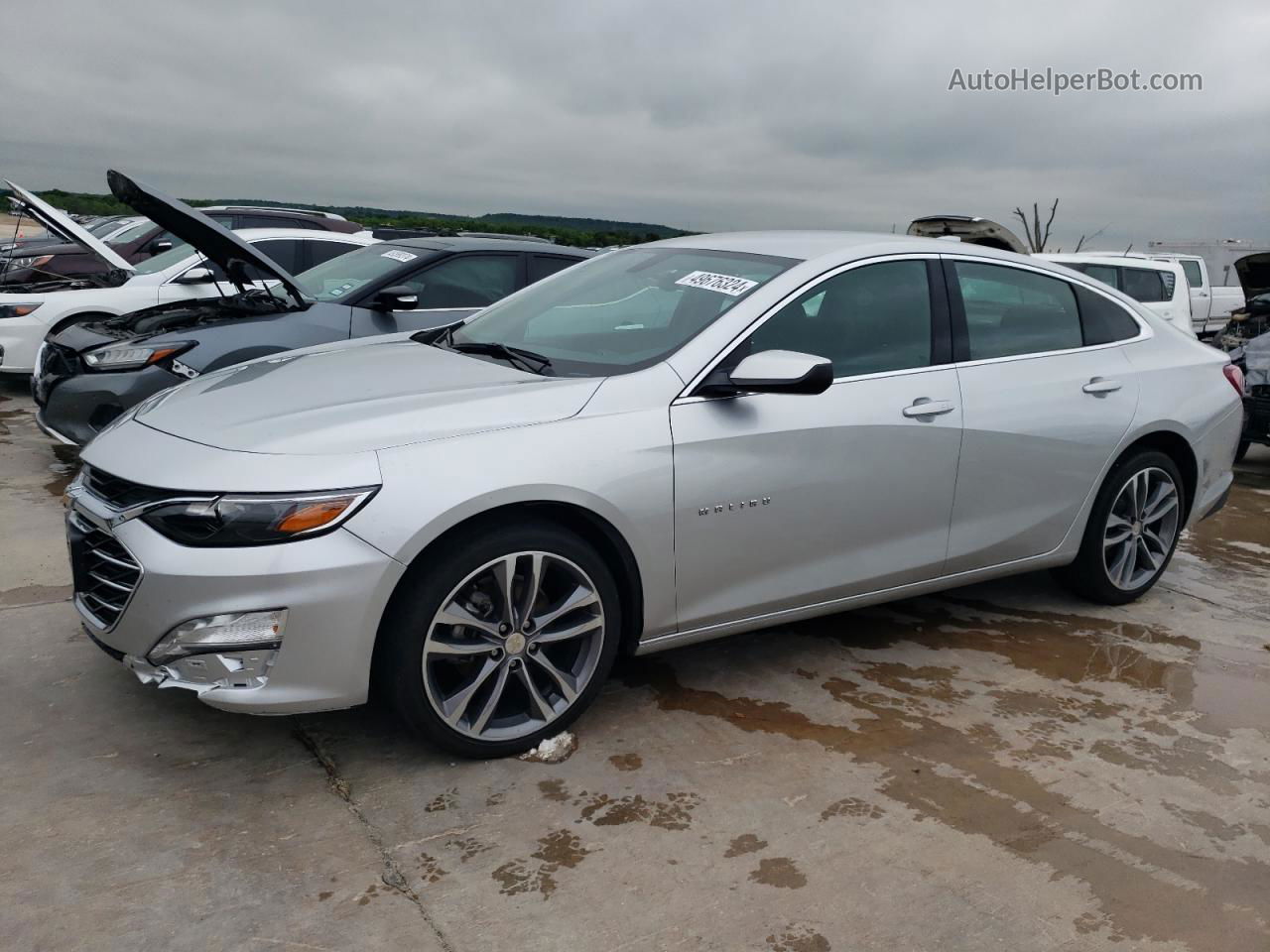 2021 Chevrolet Malibu Lt Silver vin: 1G1ZD5ST9MF061195