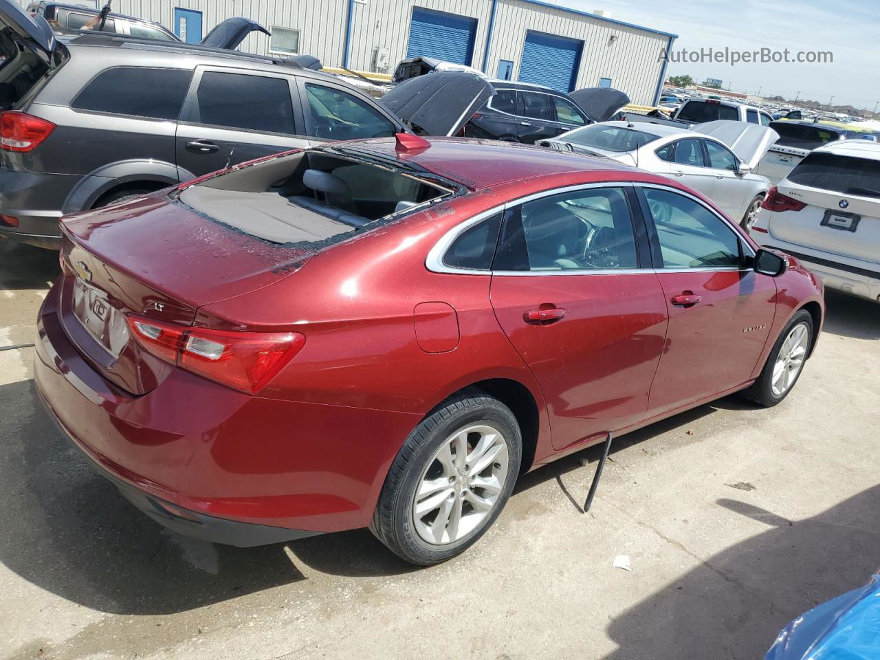 2018 Chevrolet Malibu Lt Maroon vin: 1G1ZD5STXJF221547