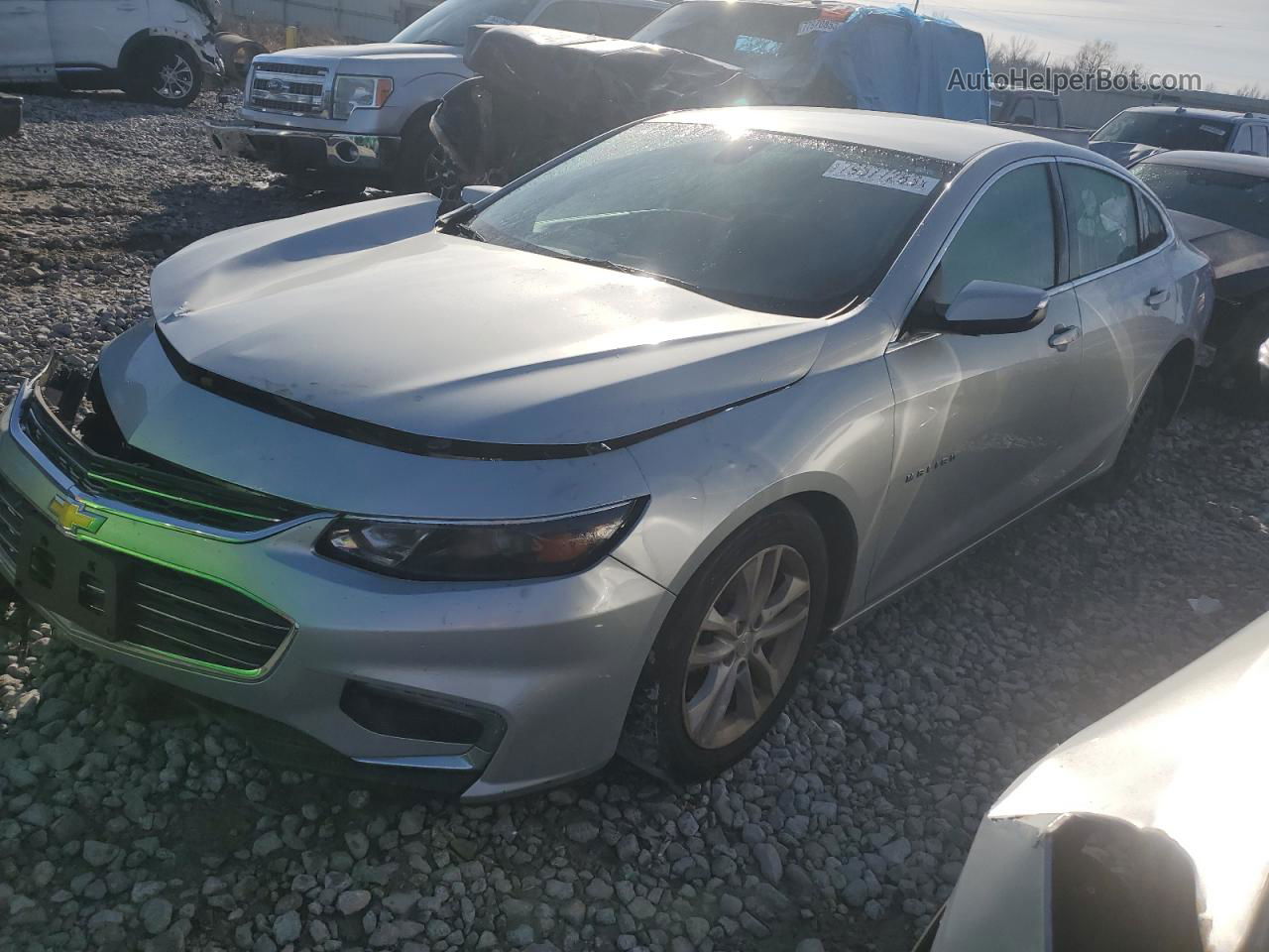 2018 Chevrolet Malibu Lt Silver vin: 1G1ZD5STXJF236369