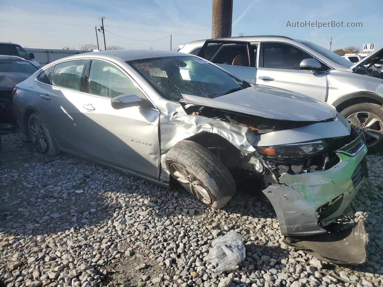 2018 Chevrolet Malibu Lt Silver vin: 1G1ZD5STXJF236369