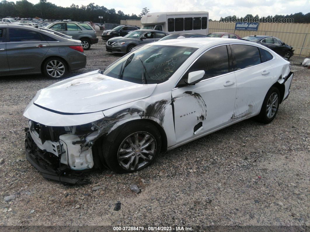 2018 Chevrolet Malibu Lt White vin: 1G1ZD5STXJF246190