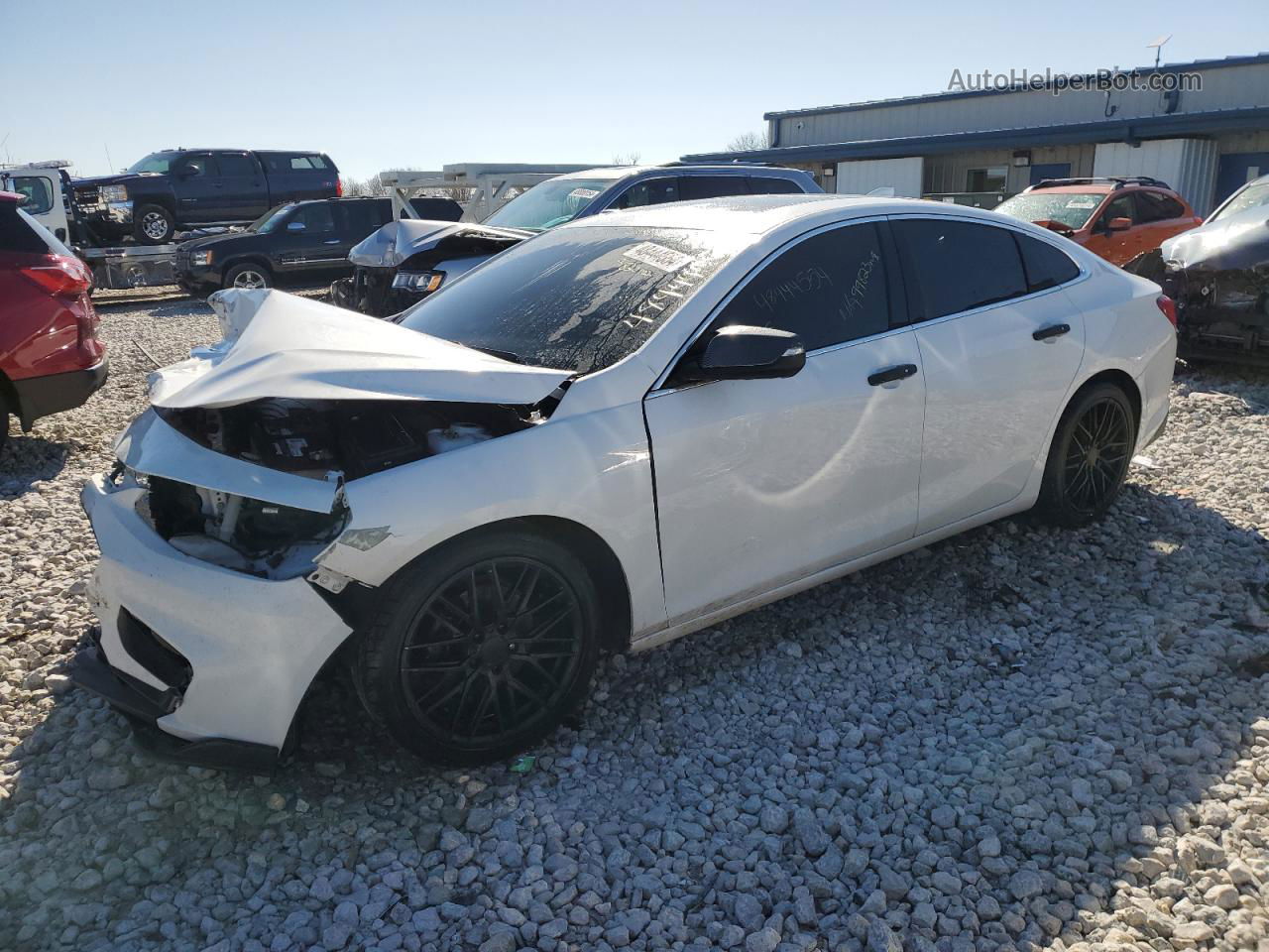 2018 Chevrolet Malibu Lt White vin: 1G1ZD5STXJF291761