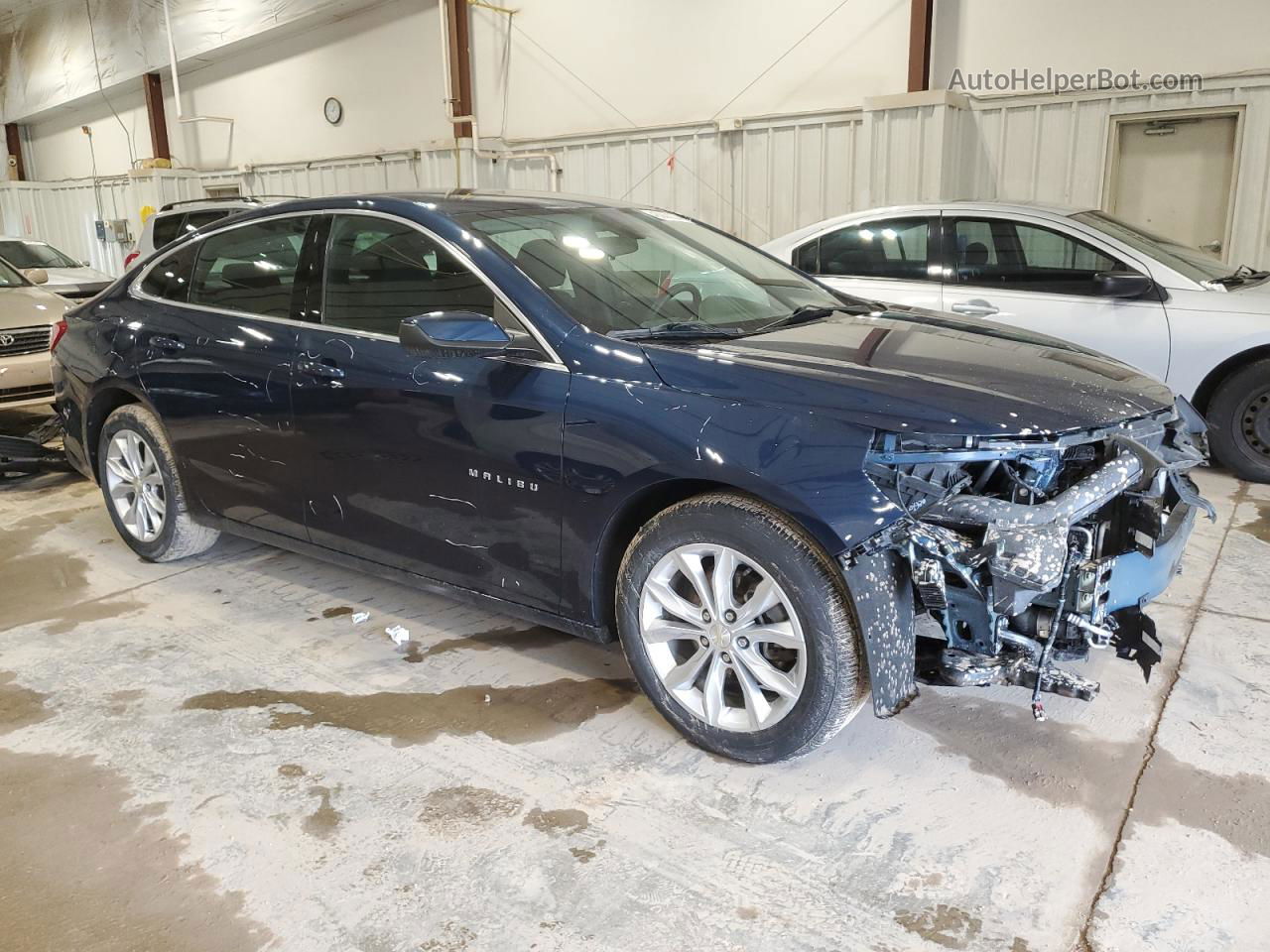 2019 Chevrolet Malibu Lt Синий vin: 1G1ZD5STXKF196988