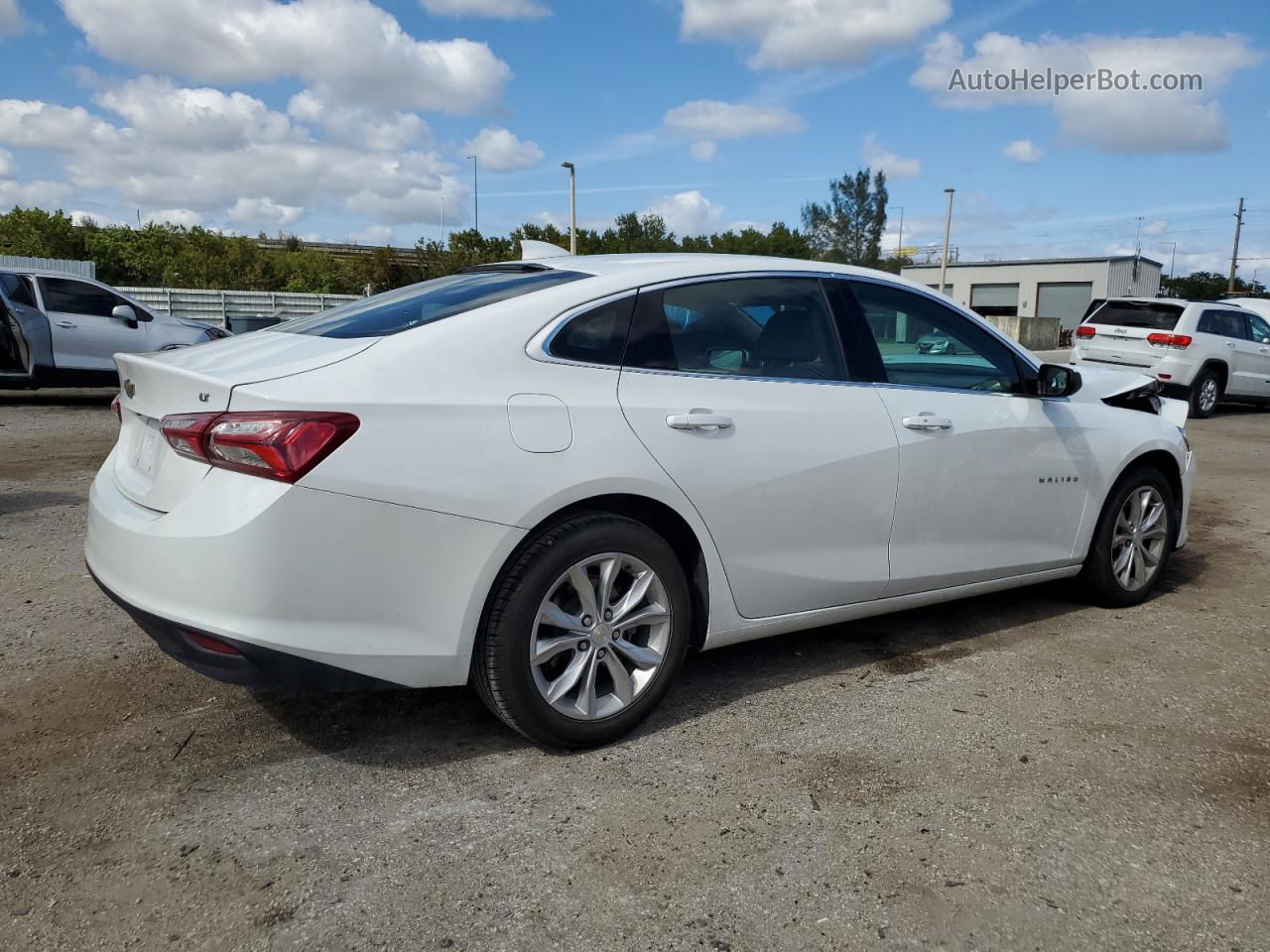 2021 Chevrolet Malibu Lt White vin: 1G1ZD5STXMF019232