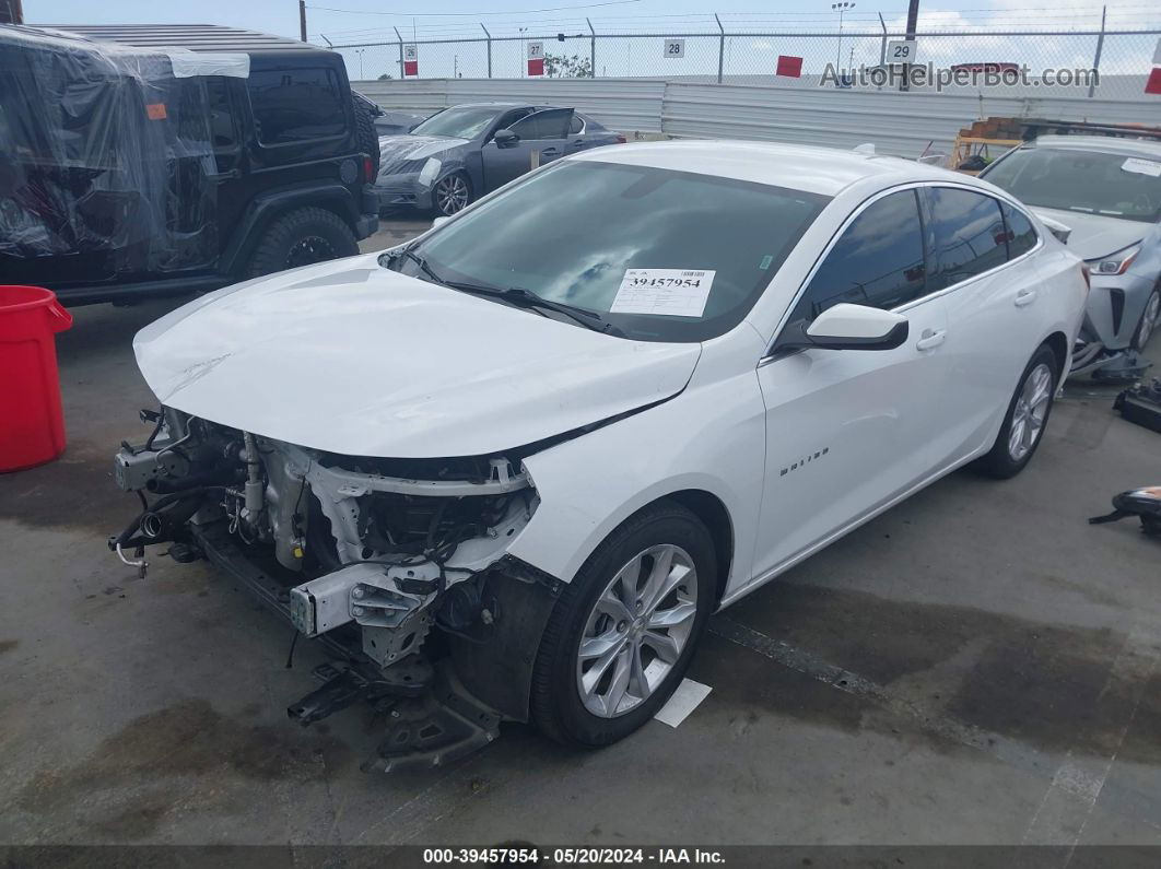 2021 Chevrolet Malibu Fwd Lt White vin: 1G1ZD5STXMF072237