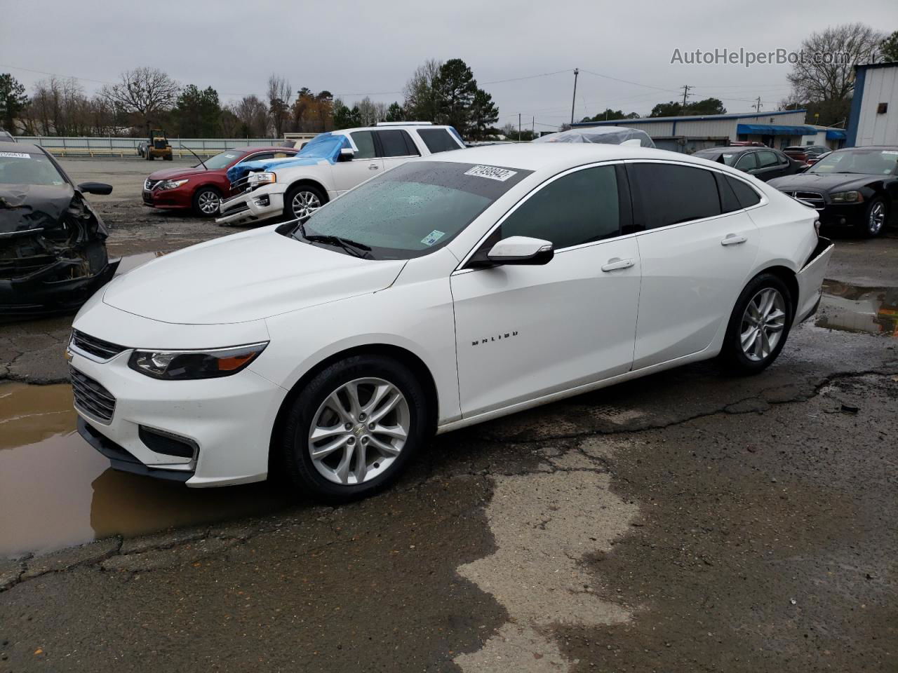 2017 Chevrolet Malibu Lt White vin: 1G1ZE5ST0HF148809