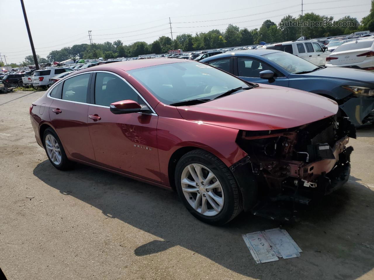 2017 Chevrolet Malibu Lt Red vin: 1G1ZE5ST0HF156439