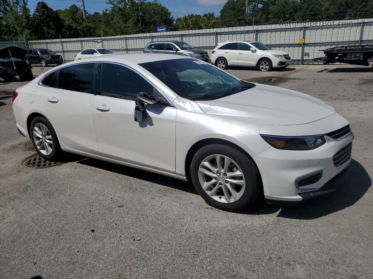 2017 Chevrolet Malibu Lt White vin: 1G1ZE5ST0HF169952