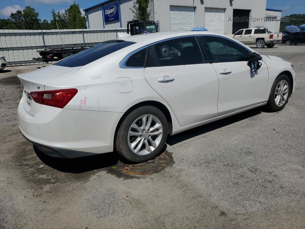 2017 Chevrolet Malibu Lt White vin: 1G1ZE5ST0HF169952