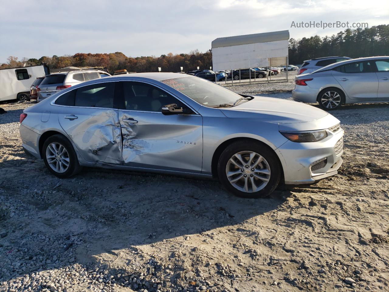 2017 Chevrolet Malibu Lt Синий vin: 1G1ZE5ST0HF276404