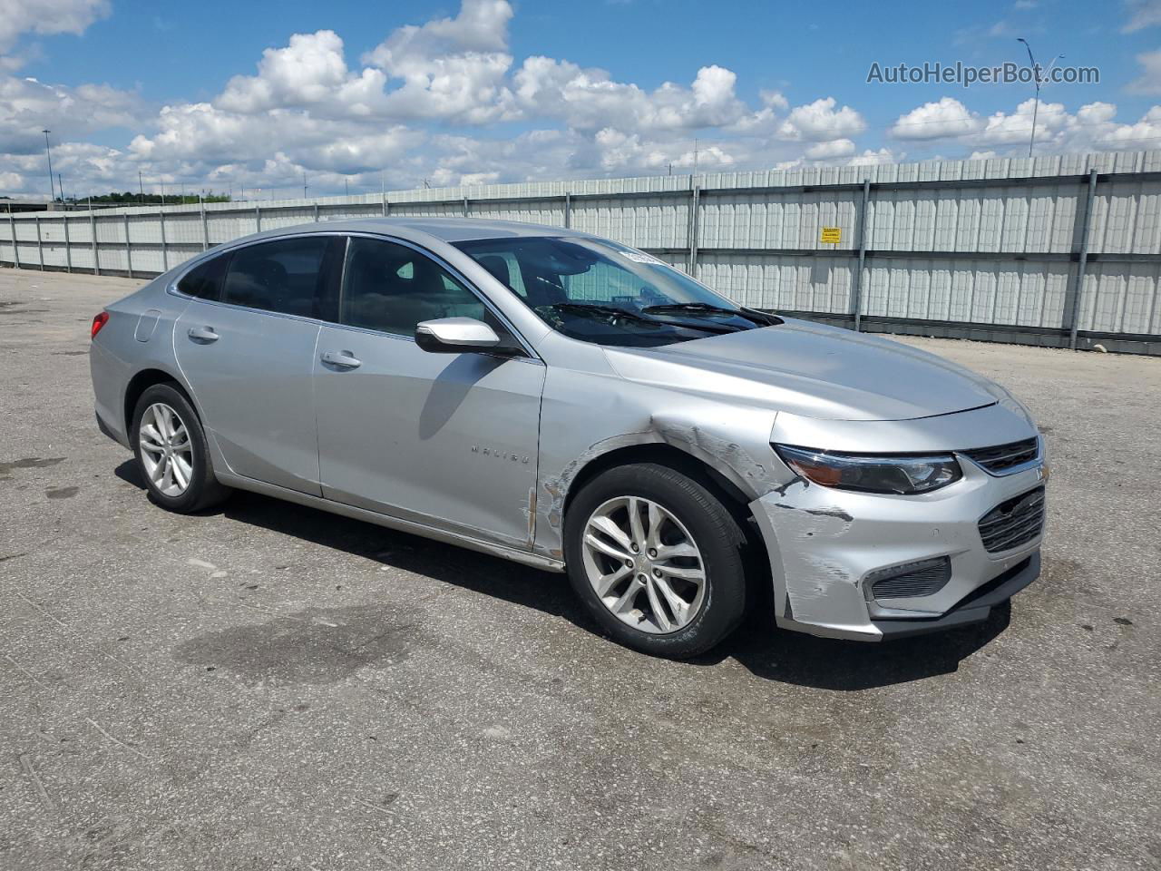 2017 Chevrolet Malibu Lt Silver vin: 1G1ZE5ST1HF112563