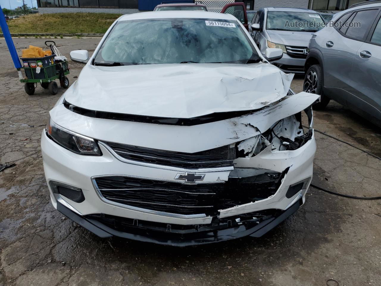 2017 Chevrolet Malibu Lt White vin: 1G1ZE5ST1HF133719