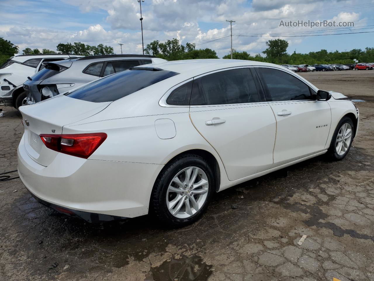 2017 Chevrolet Malibu Lt White vin: 1G1ZE5ST1HF133719