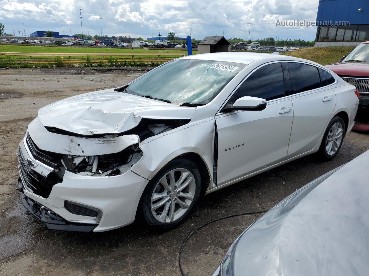 2017 Chevrolet Malibu Lt White vin: 1G1ZE5ST1HF133719