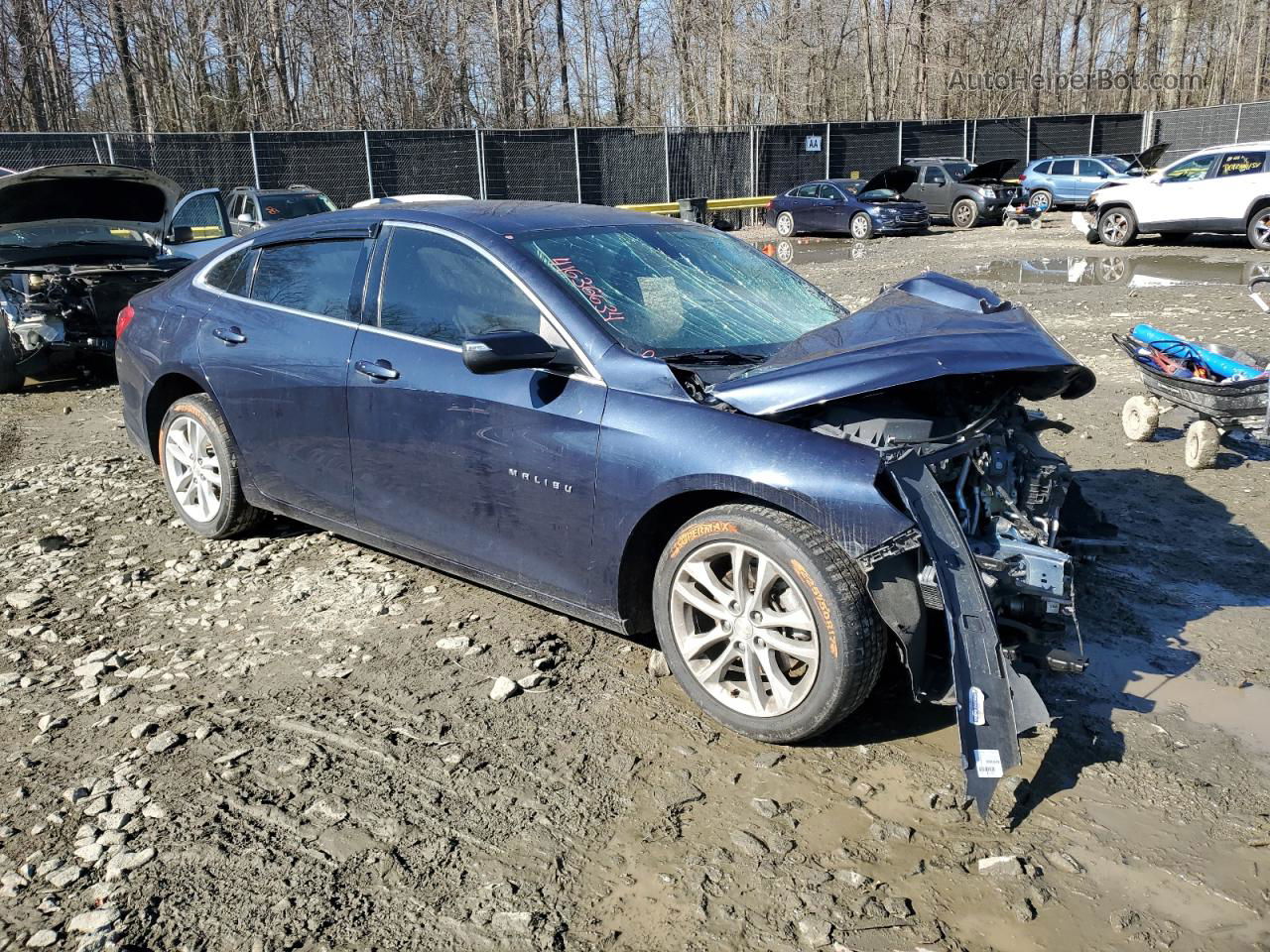 2017 Chevrolet Malibu Lt Blue vin: 1G1ZE5ST1HF168552