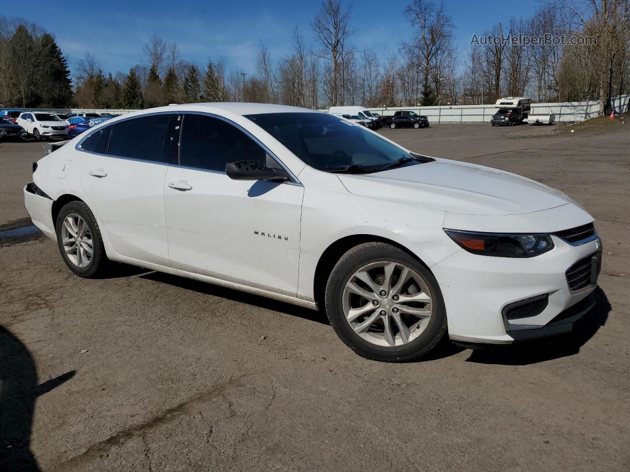 2017 Chevrolet Malibu Lt White vin: 1G1ZE5ST1HF239653