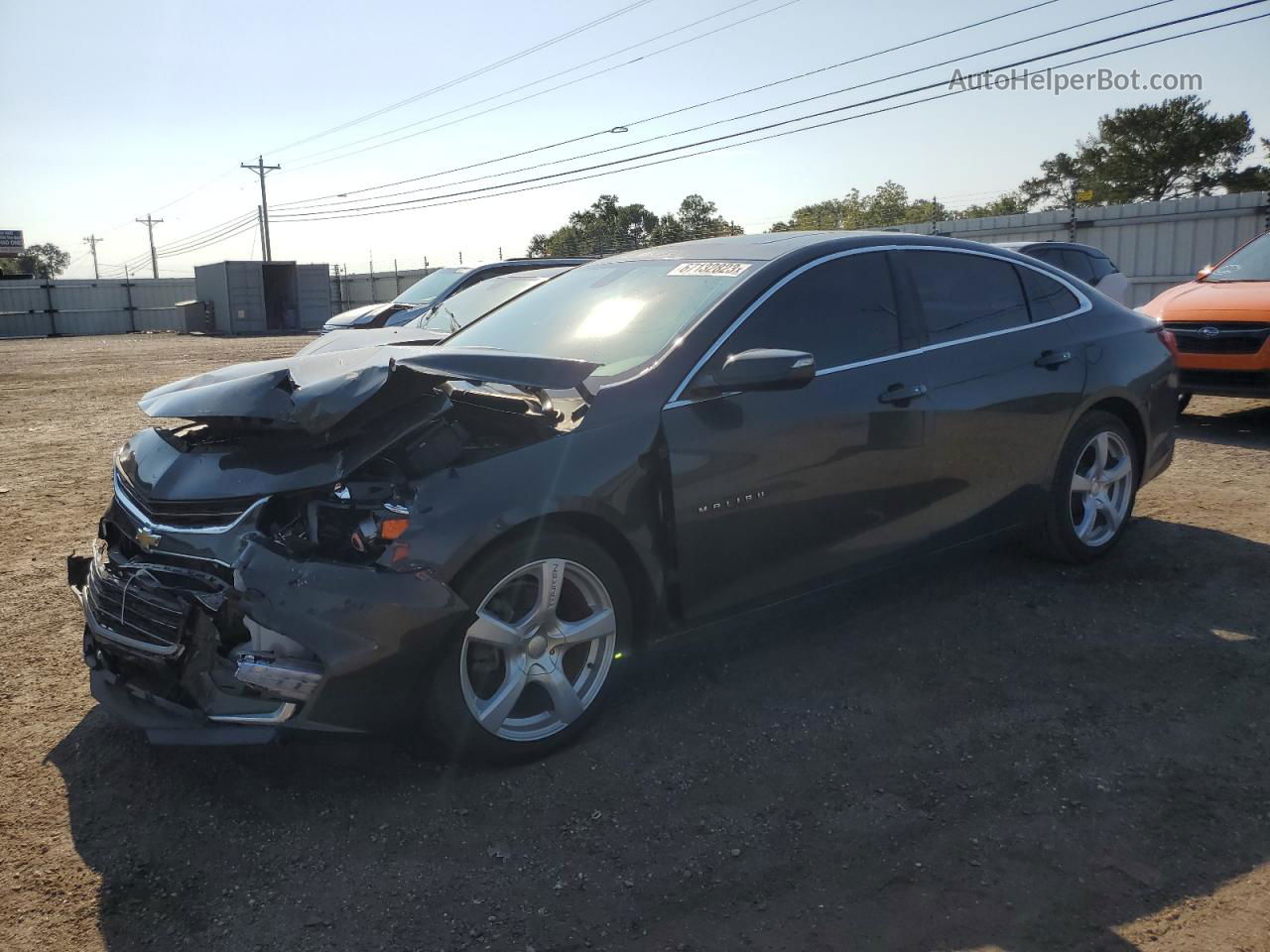 2017 Chevrolet Malibu Lt Серый vin: 1G1ZE5ST1HF276668