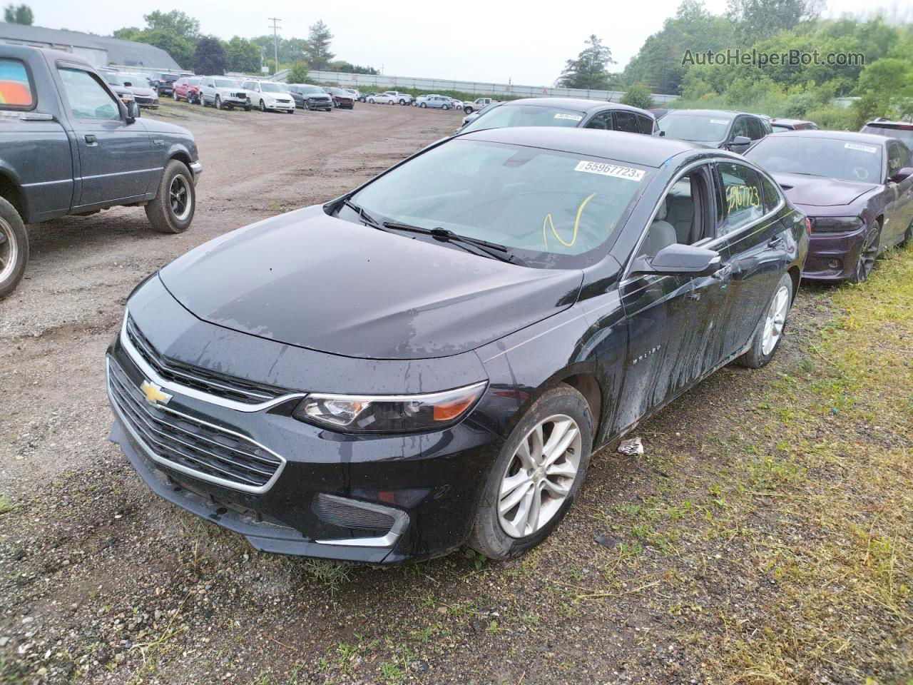 2017 Chevrolet Malibu Lt Черный vin: 1G1ZE5ST2HF119098