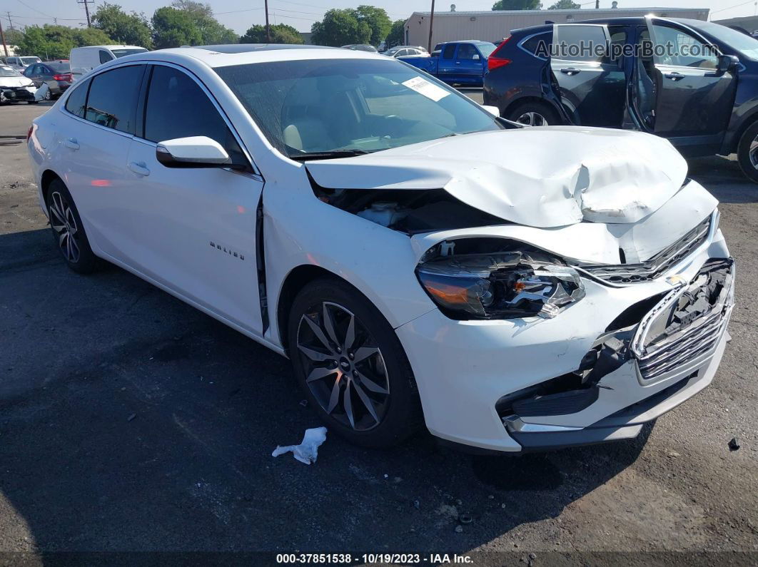 2017 Chevrolet Malibu Lt White vin: 1G1ZE5ST3HF125234