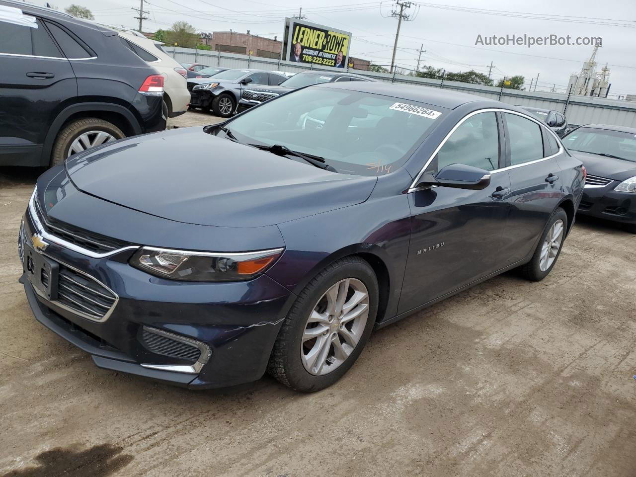 2017 Chevrolet Malibu Lt Синий vin: 1G1ZE5ST3HF164759