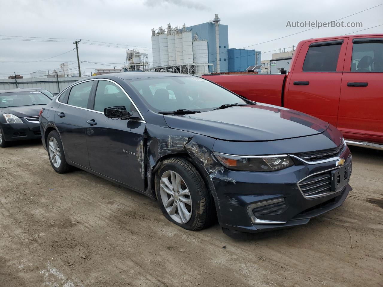 2017 Chevrolet Malibu Lt Синий vin: 1G1ZE5ST3HF164759