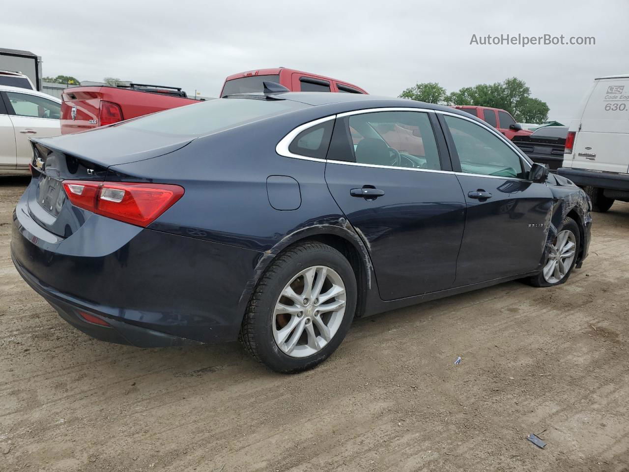 2017 Chevrolet Malibu Lt Синий vin: 1G1ZE5ST3HF164759