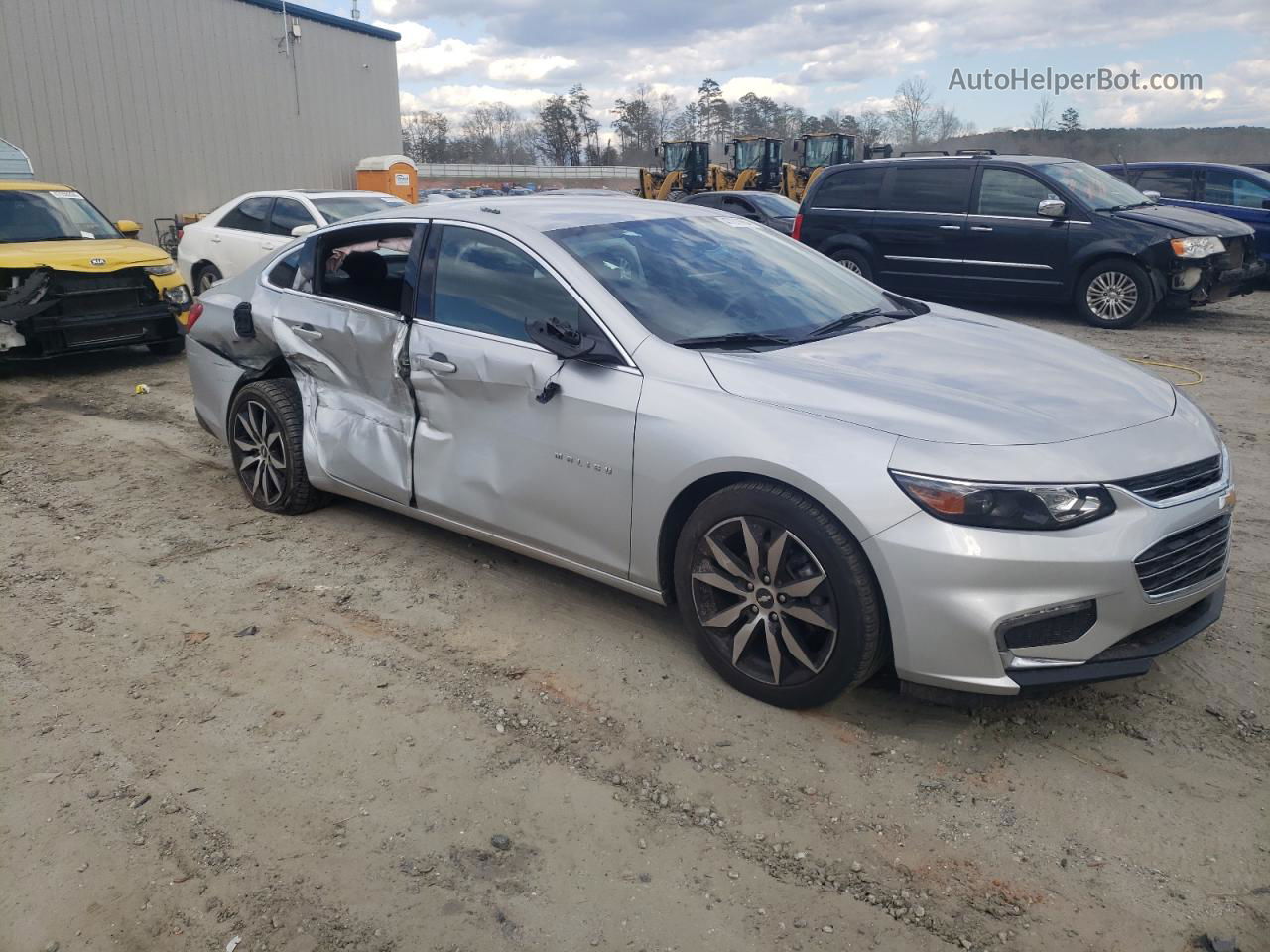 2017 Chevrolet Malibu Lt Silver vin: 1G1ZE5ST3HF170870