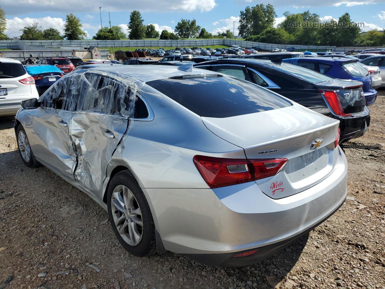 2017 Chevrolet Malibu Lt Silver vin: 1G1ZE5ST4HF118311