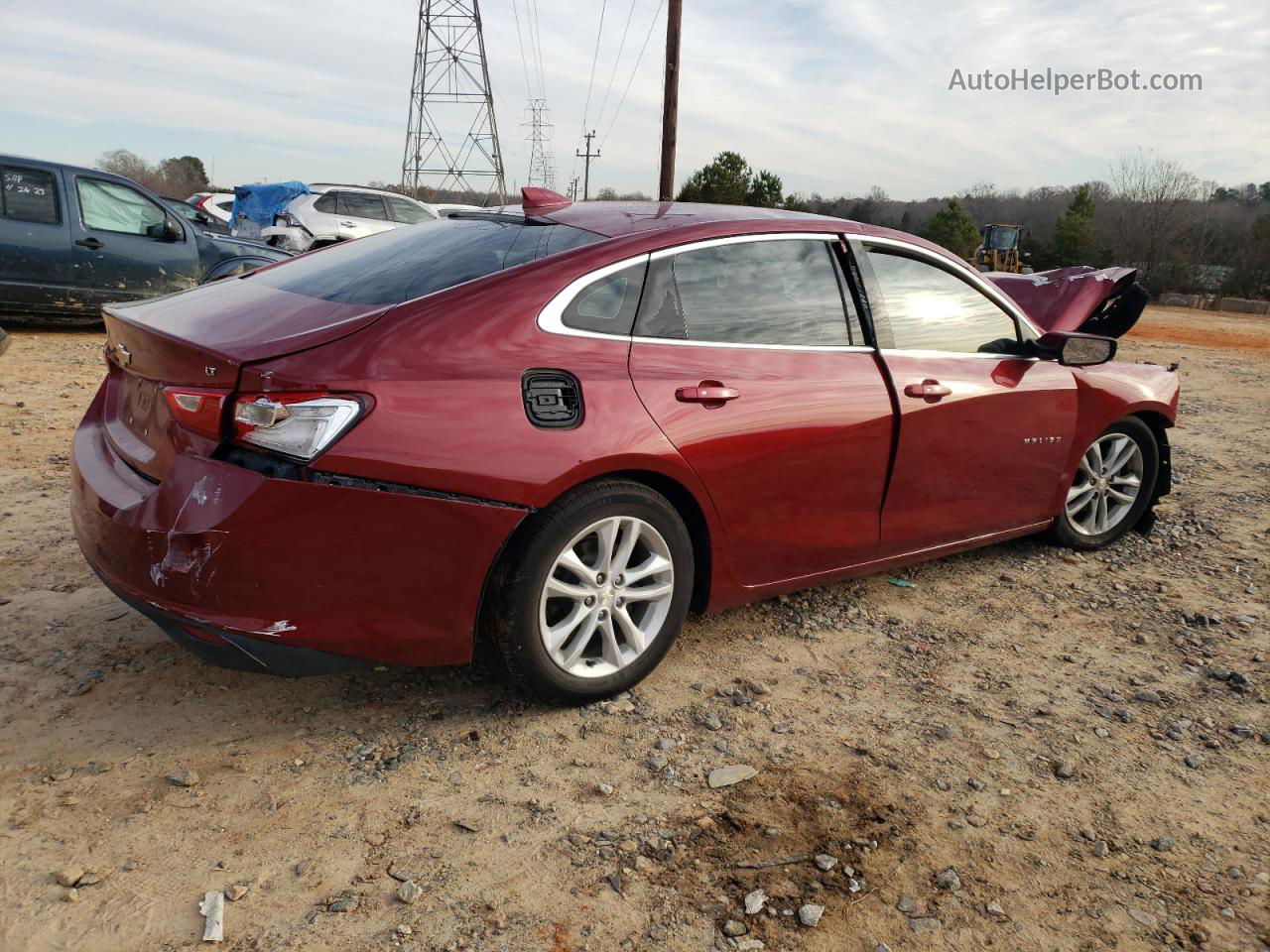 2017 Chevrolet Malibu Lt Red vin: 1G1ZE5ST4HF129504