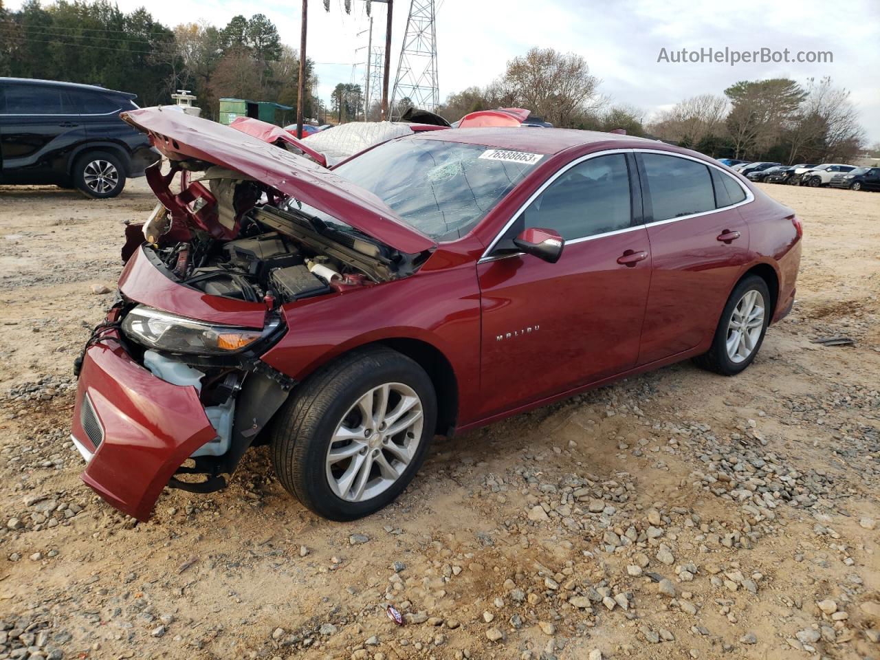 2017 Chevrolet Malibu Lt Red vin: 1G1ZE5ST4HF129504