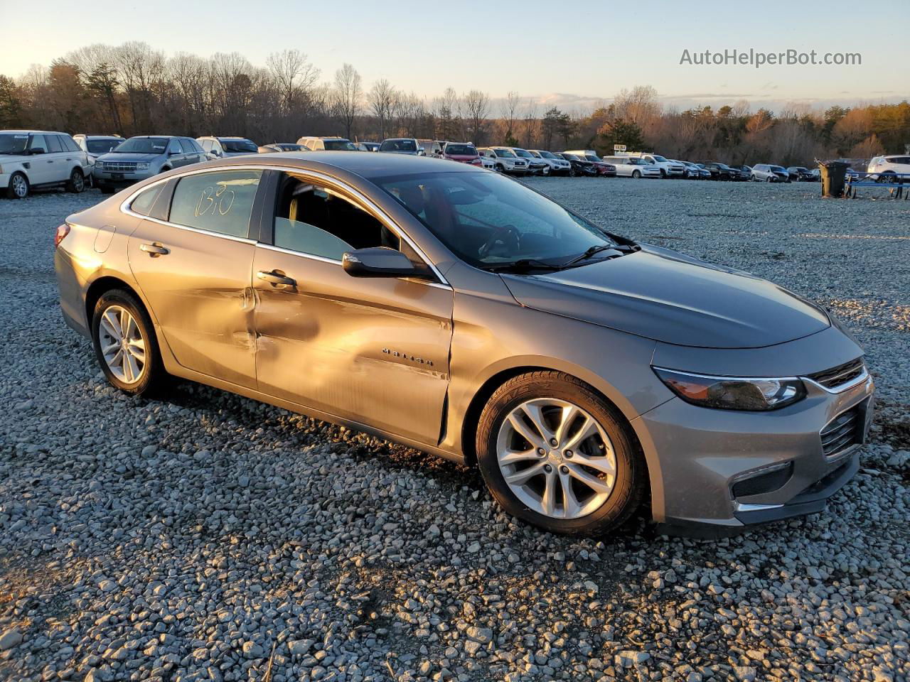 2017 Chevrolet Malibu Lt Серый vin: 1G1ZE5ST4HF143693