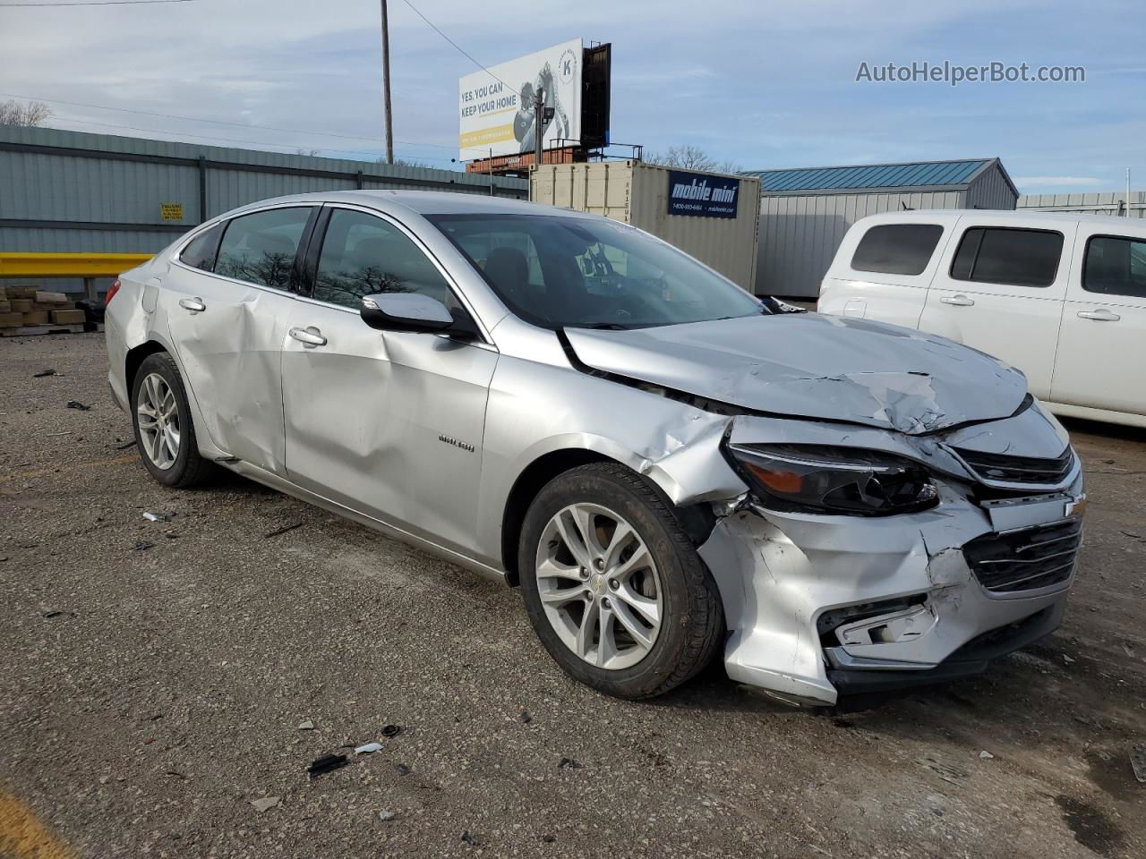 2017 Chevrolet Malibu Lt Silver vin: 1G1ZE5ST4HF158503