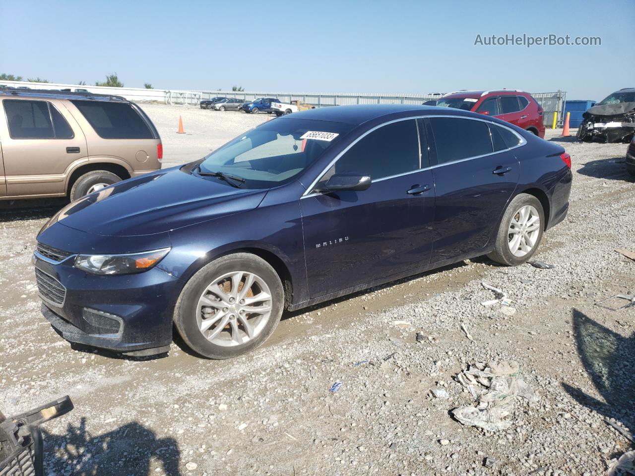 2017 Chevrolet Malibu Lt Blue vin: 1G1ZE5ST4HF163006