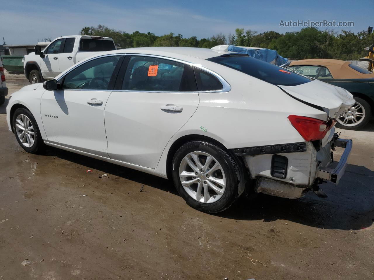 2017 Chevrolet Malibu Lt White vin: 1G1ZE5ST4HF173261