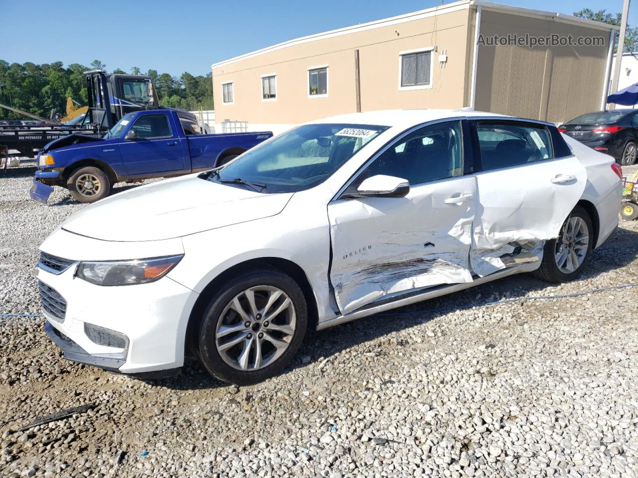 2017 Chevrolet Malibu Lt White vin: 1G1ZE5ST4HF178346