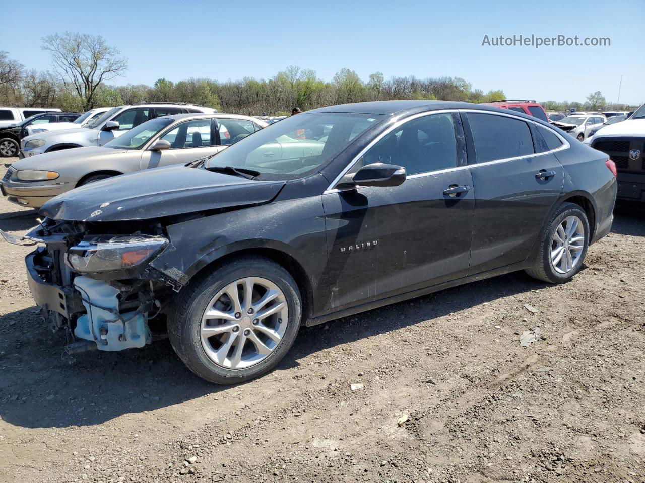 2017 Chevrolet Malibu Lt Черный vin: 1G1ZE5ST4HF185460