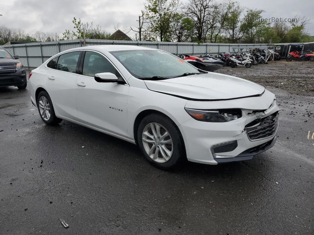 2017 Chevrolet Malibu Lt White vin: 1G1ZE5ST4HF205903