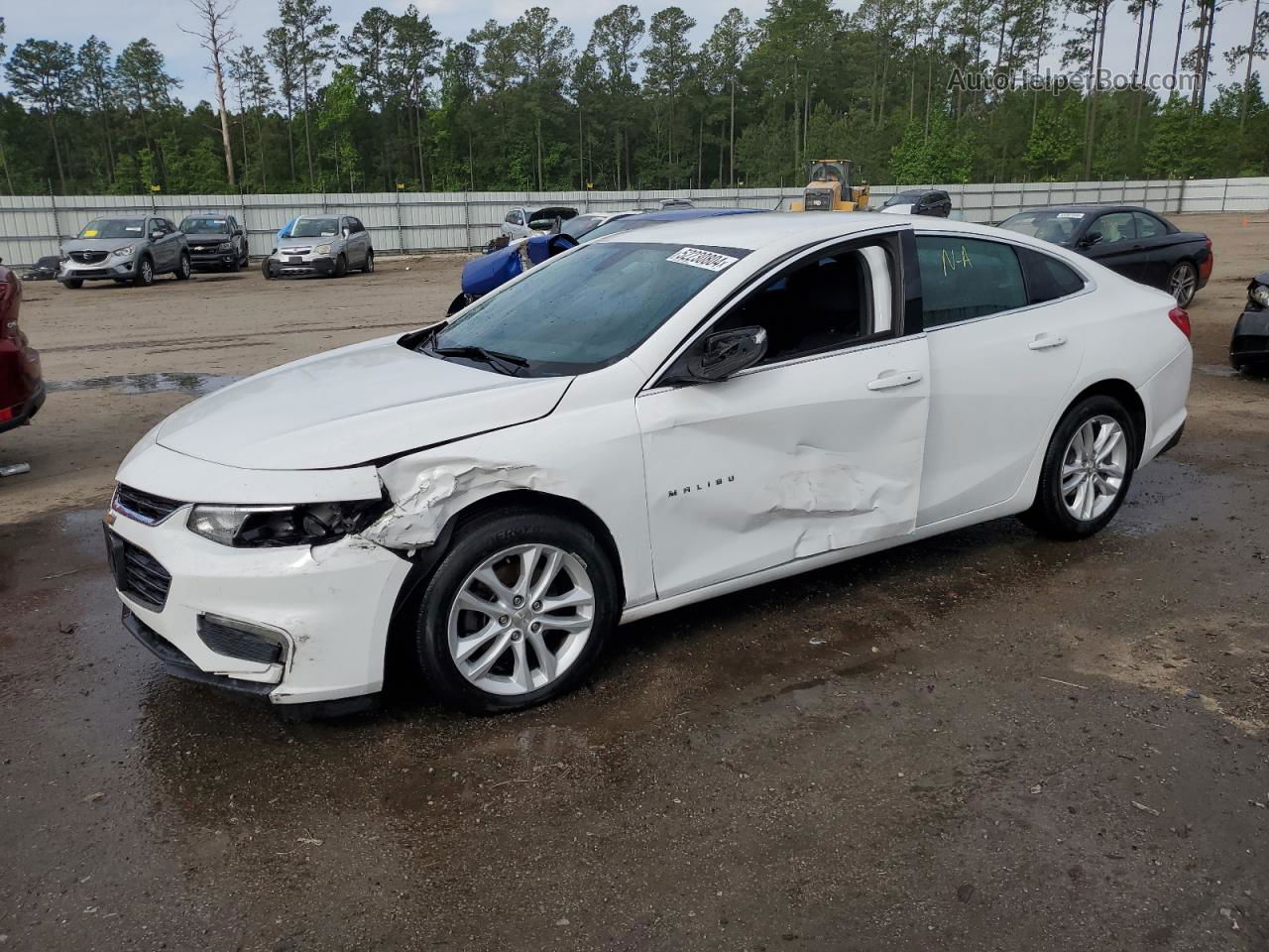 2017 Chevrolet Malibu Lt White vin: 1G1ZE5ST4HF209031