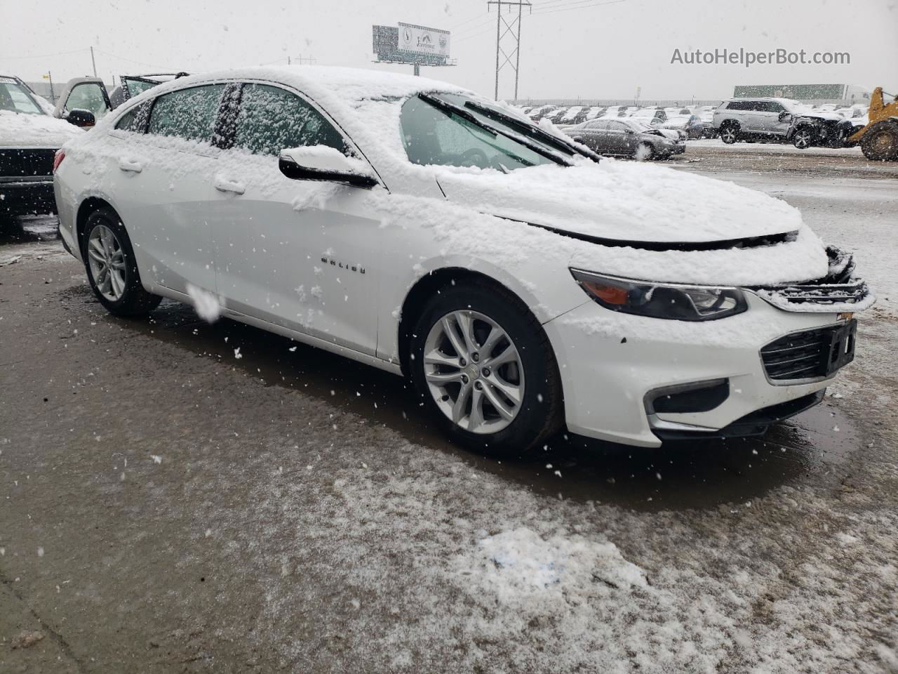 2017 Chevrolet Malibu Lt Белый vin: 1G1ZE5ST4HF222488