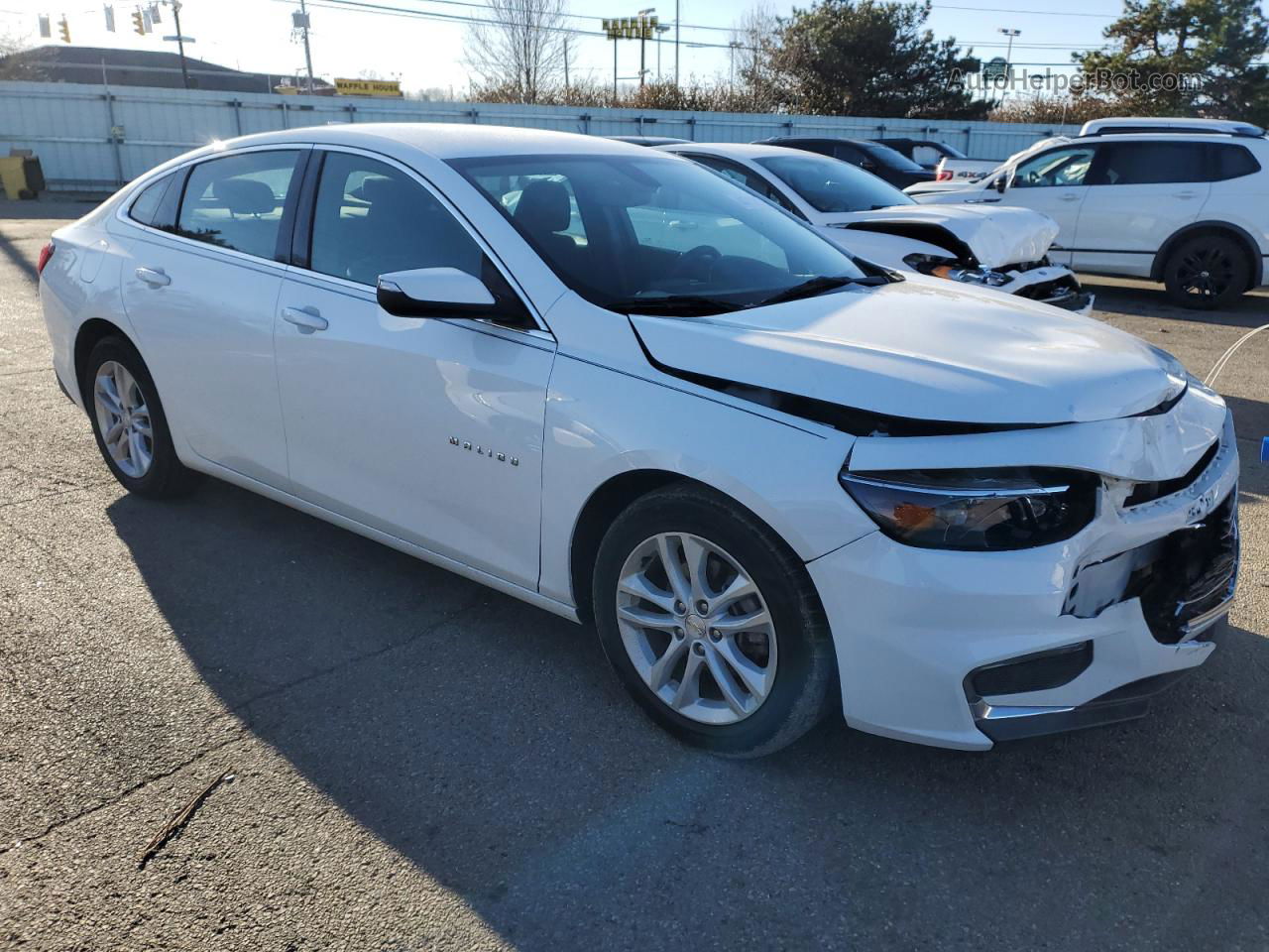 2017 Chevrolet Malibu Lt White vin: 1G1ZE5ST4HF231031