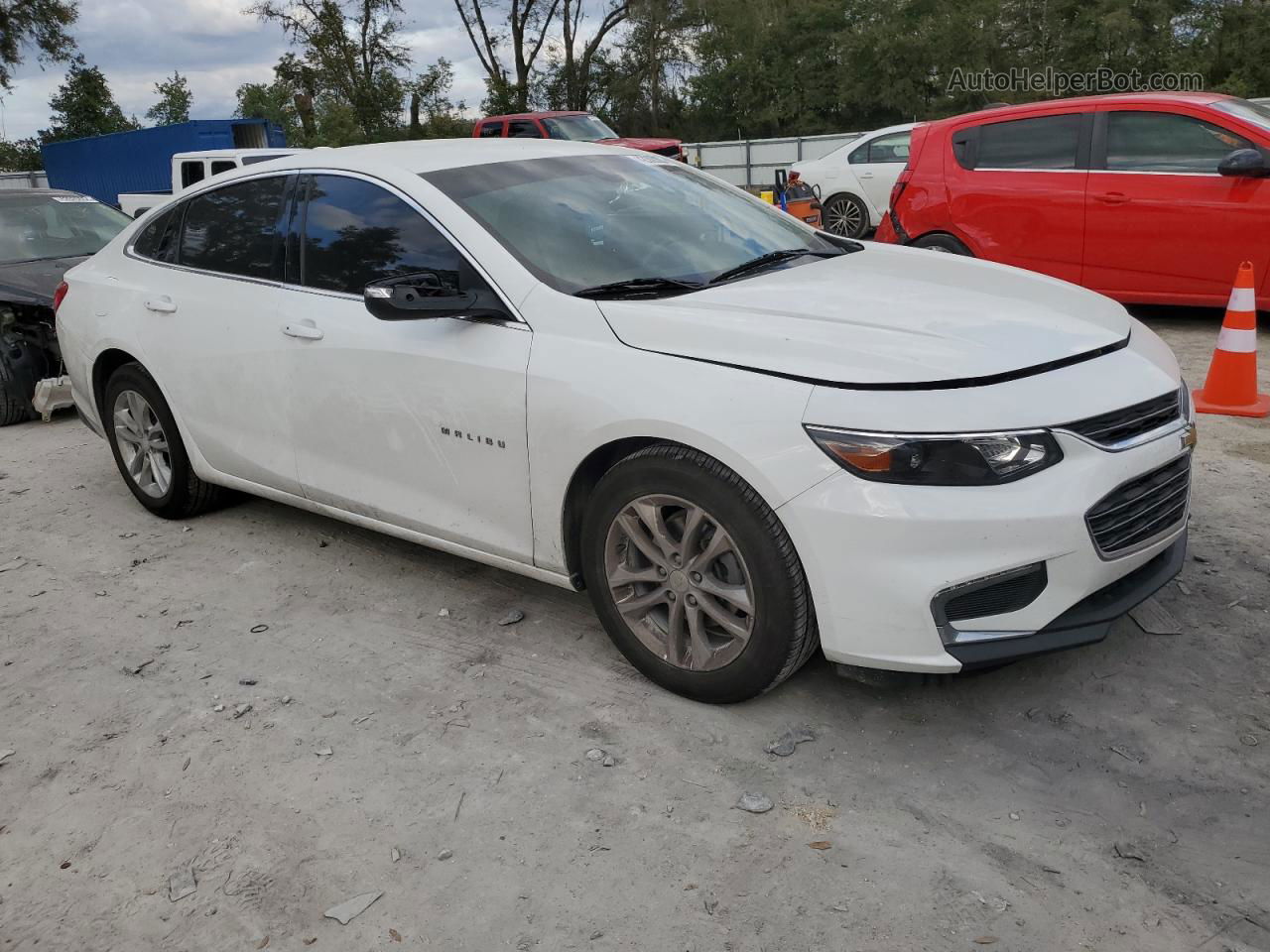 2017 Chevrolet Malibu Lt White vin: 1G1ZE5ST4HF290967