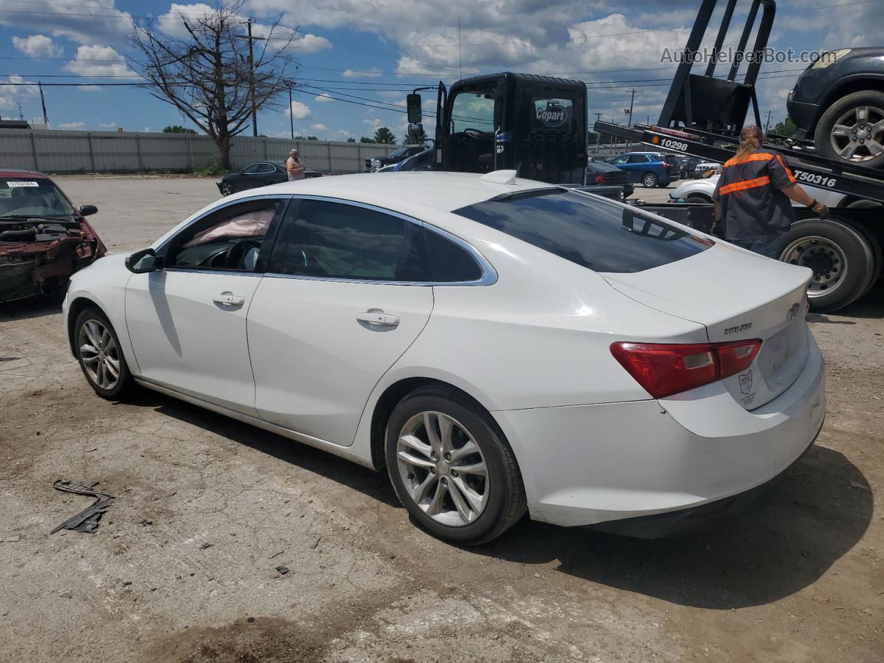 2017 Chevrolet Malibu Lt White vin: 1G1ZE5ST5HF129253