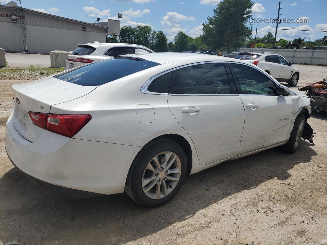 2017 Chevrolet Malibu Lt White vin: 1G1ZE5ST5HF129253