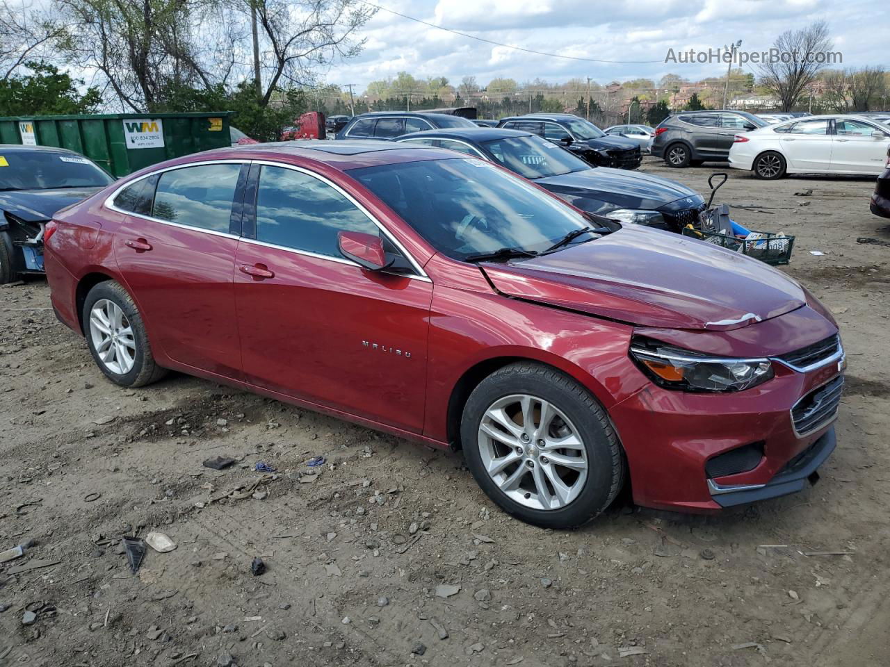 2017 Chevrolet Malibu Lt Red vin: 1G1ZE5ST5HF259159