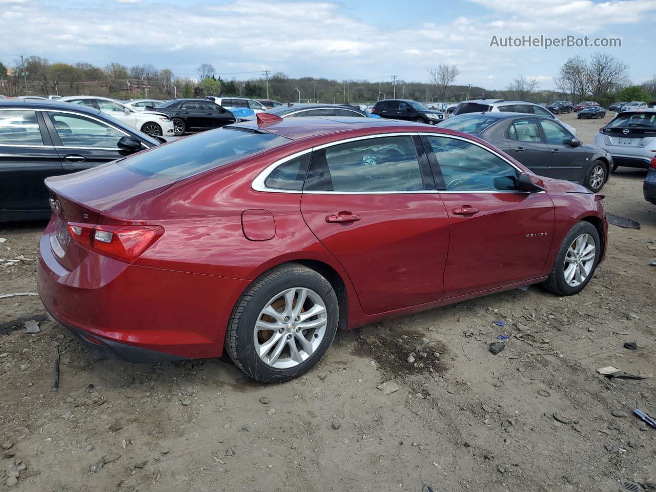 2017 Chevrolet Malibu Lt Red vin: 1G1ZE5ST5HF259159